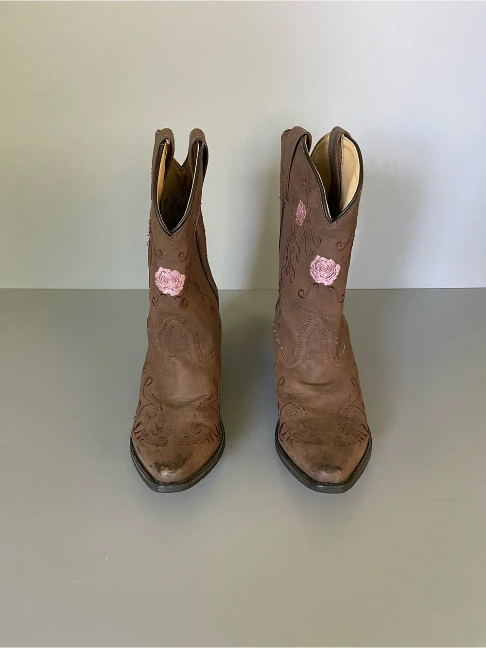 Shyanne Girls Floral Pink Embroidered Western Cowboy Boot 3D Horse Snip Toe